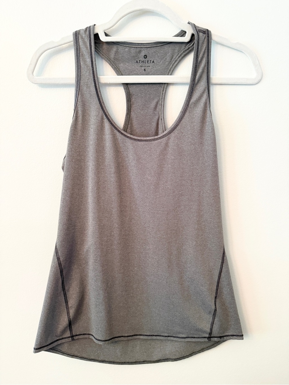 Athleta Gray Racerback Tank Top Size Small